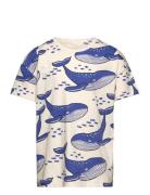 Tshirt Over D Whale Tops T-Kortærmet Skjorte Blue Lindex