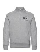 Arch Half-Zip Tops Sweatshirts & Hoodies Sweatshirts Grey GANT