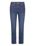 Straight Cropped Striped Jeans Bottoms Jeans Straight-regular Blue GANT