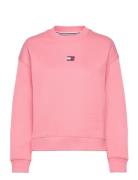 Tjw Bxy Badge Crew Ext Tops Sweatshirts & Hoodies Sweatshirts Pink Tommy Jeans