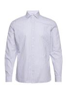 Melange Stripes Tops Shirts Casual Blue Hackett London
