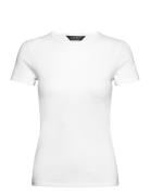 Cotton-Blend T-Shirt Tops T-shirts & Tops Short-sleeved White Lauren Ralph Lauren