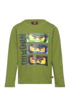Lwtano 107 - T-Shirt L/S Tops T-shirts Long-sleeved T-Skjorte Green LEGO Kidswear