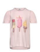 Amna - T-Shirt Tops T-Kortærmet Skjorte Pink Hust & Claire