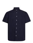 Bs Baugh Modern Fit Shirt Tops Shirts Short-sleeved Navy Bruun & Stengade
