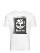 Stack Logo Short Sleeve Tee White/Black Designers T-Kortærmet Skjorte White Timberland