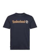 Linear Logo Short Sleeve Tee Designers T-Kortærmet Skjorte Blue Timberland