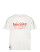 Short Sleeve Graphic Slub Tee Vintage White Designers T-Kortærmet Skjorte White Timberland