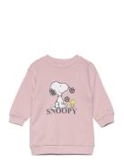 Snoopy Sweatshirt Dress Tops Sweatshirts & Hoodies Sweatshirts Pink Mango