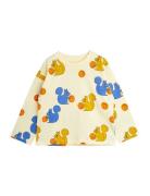 Squirrels Aop Ls Tee Tops T-shirts Long-sleeved T-Skjorte Yellow Mini Rodini