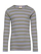 T-Shirt L/S Modal Double Striped Tops T-shirts Long-sleeved T-Skjorte Multi/patterned Petit Piao