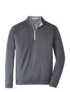 Perth Stretch 1/4 Zip Sport Sweatshirts & Hoodies Sweatshirts Grey Peter Millar