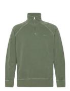 Sunfaded Half Zip Tops Sweatshirts & Hoodies Sweatshirts Green GANT
