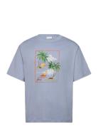 Hawaii Printed Graphic Ss T-Shirt Tops T-Kortærmet Skjorte Blue GANT