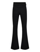 Nlfbenedicte Fold Down Bootcut Pant Bottoms Trousers Black LMTD