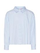 Vmpinny Ls Shirt Wvn Girl Tops Shirts Long-sleeved Shirts Blue Vero Moda Girl