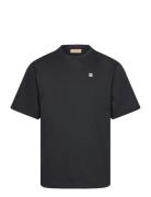 Thomas Embroidery Patch Cotton Jersey Tops T-Kortærmet Skjorte Black Rue De Tokyo