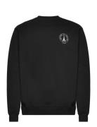 Timmy Monogram Organic Heavy Jrsy Tops Sweatshirts & Hoodies Sweatshirts Black Rue De Tokyo