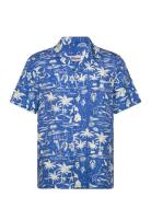 Nb Life Is A Beach Shirt Blue Tops Shirts Short-sleeved Blue Nikben