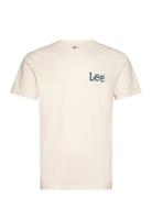 Medium Wobbly Lee Tee Tops T-Kortærmet Skjorte Cream Lee Jeans