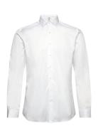 1927:Twill Weave Shirt Wf L/S Tops Shirts Business White Lindbergh Black