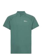 Prelight Chill Polo M Tops Polos Short-sleeved Green Jack Wolfskin
