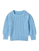 Bon Blouse Tops Knitwear Pullovers Blue Fliink