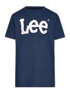 Wobbly Graphic T-Shirt Tops T-Kortærmet Skjorte Blue Lee Jeans
