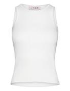 Rib Knit Tank Top Tops T-shirts & Tops Sleeveless White A-View