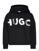 Hooded Sweatshirt Tops Sweatshirts & Hoodies Hoodies Black Hugo Kids