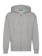 Jacket W/Hood L/S Tops Sweatshirts & Hoodies Hoodies Grey United Colors Of Benetton