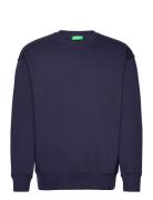 Sweater L/S Tops Sweatshirts & Hoodies Sweatshirts Blue United Colors Of Benetton