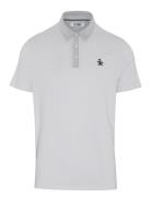 All-Over Retro Micro Floral Print Polo Tops Polos Short-sleeved White Original Penguin Golf