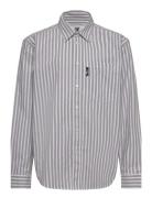 Oli Junior Striped Shirt Gots Tops Shirts Long-sleeved Shirts Grey Double A By Wood Wood