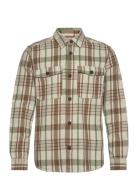 Onsmilo Ovr Ctn Check Ls Shirt Noos Tops Shirts Casual Brown ONLY & SONS