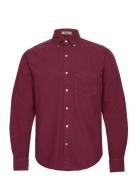 Reg Ut Brushed Oxford Shirt Tops Shirts Casual Burgundy GANT