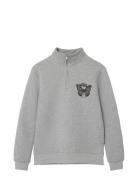 Nlfrajla Ls Half Zip Sweat Tops Sweatshirts & Hoodies Sweatshirts Grey LMTD
