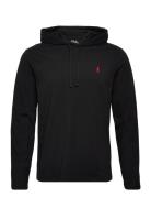 Jersey Hooded T-Shirt Tops Sweatshirts & Hoodies Hoodies Black Polo Ralph Lauren