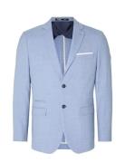 Slhslim-Oasis Linen Blz Noos Suits & Blazers Blazers Single Breasted Blazers Blue Selected Homme