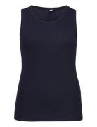 Carkenya Rib Tank Top Jrs Tops T-shirts & Tops Short-sleeved Navy ONLY Carmakoma