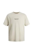 Jorvesterbro Tee Ss Crew Neck Noos Tops T-Kortærmet Skjorte Beige Jack & J S