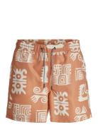 Jpstfiji Jjswim Oceanday Ss24 Ly Badeshorts Orange Jack & J S