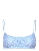 Cute Frill Bikini Top Swimwear Bikinis Bikini Tops Bandeau Bikinitops Blue Gina Tricot