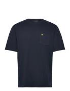 Textured Stripe T-Shirt Tops T-Kortærmet Skjorte Navy Lyle & Scott