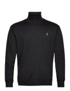 Soft Cotton Turtleneck Tops T-Langærmet Skjorte Black Polo Ralph Lauren