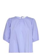 Blouse Tops Blouses Short-sleeved Purple Rosemunde