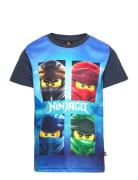 Lwtaylor 120 - Ss T-Shirt Tops T-Kortærmet Skjorte Navy LEGO Kidswear