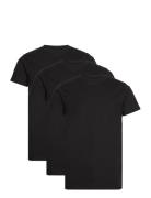 Elon Organic/Recycled 3-Pack T-Shirt Tops T-Kortærmet Skjorte Black Kronstadt