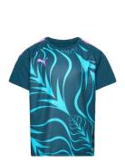 Individualliga Graphic Jersey Jr Sport T-Kortærmet Skjorte Blue PUMA