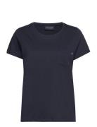 Ashley Jersey Tee Tops T-shirts & Tops Short-sleeved Blue Lexington Clothing